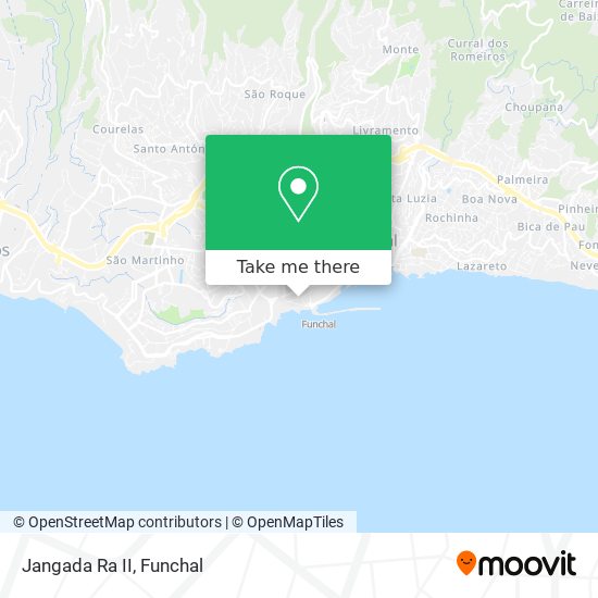 Jangada Ra II mapa