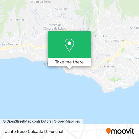 Junto Beco Calçada D mapa