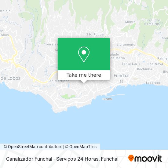 Canalizador Funchal - Serviços 24 Horas map