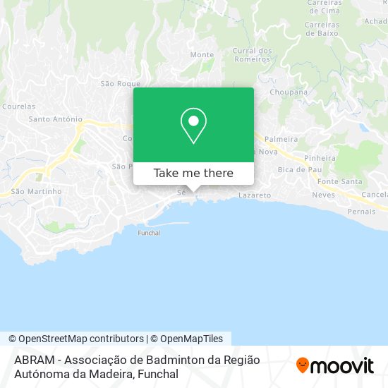 ABRAM - Associação de Badminton da Região Autónoma da Madeira map