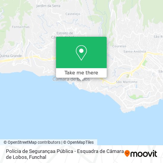Polícia de Segurançaa Pública - Esquadra de Câmara de Lobos mapa