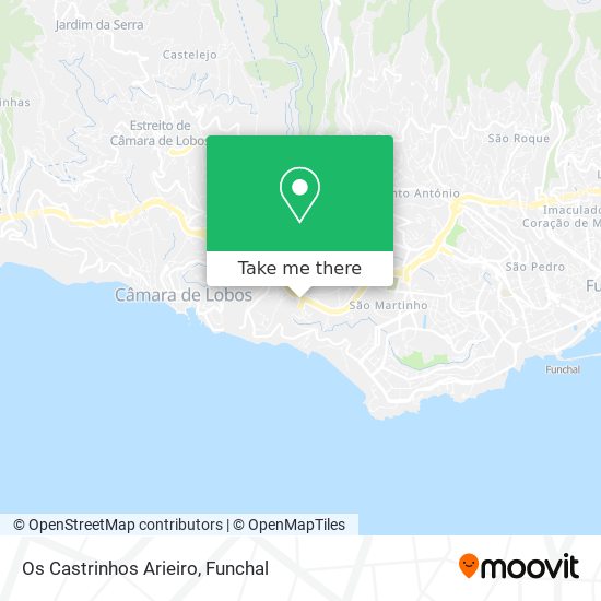 Os Castrinhos Arieiro map