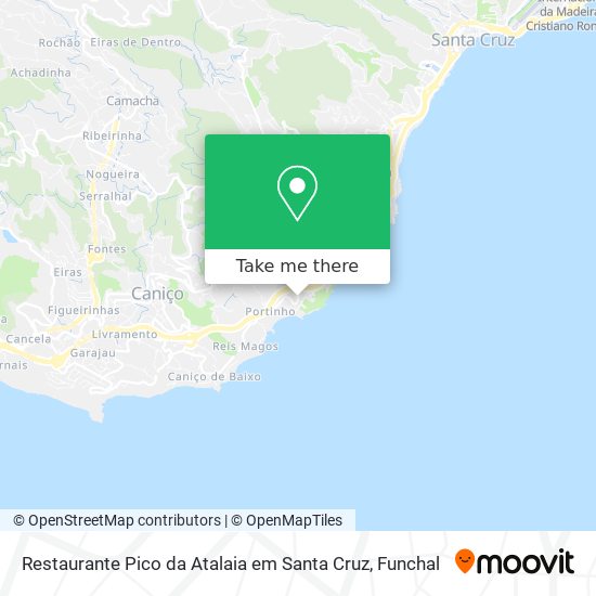 Restaurante Pico da Atalaia em Santa Cruz mapa