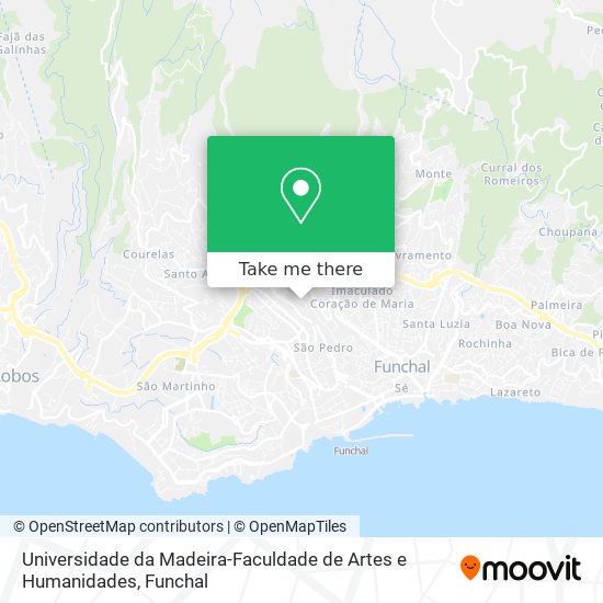 Universidade da Madeira-Faculdade de Artes e Humanidades mapa