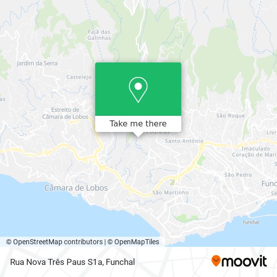 Rua Nova Três Paus S1a mapa