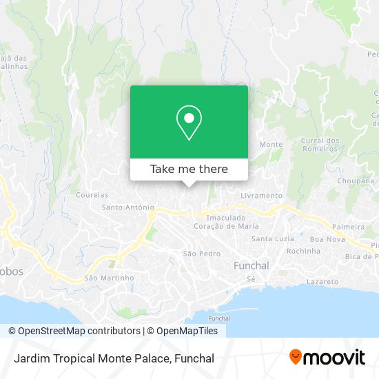 Jardim Tropical Monte Palace mapa