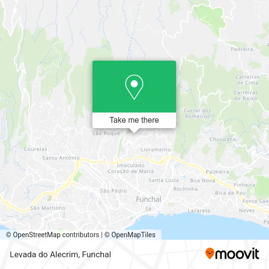 Levada do Alecrim map