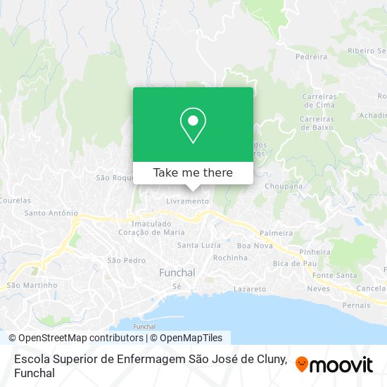 Escola Superior de Enfermagem São José de Cluny mapa