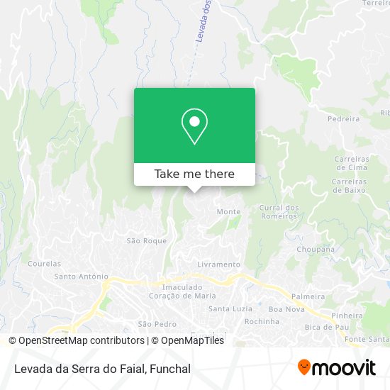 Levada da Serra do Faial map