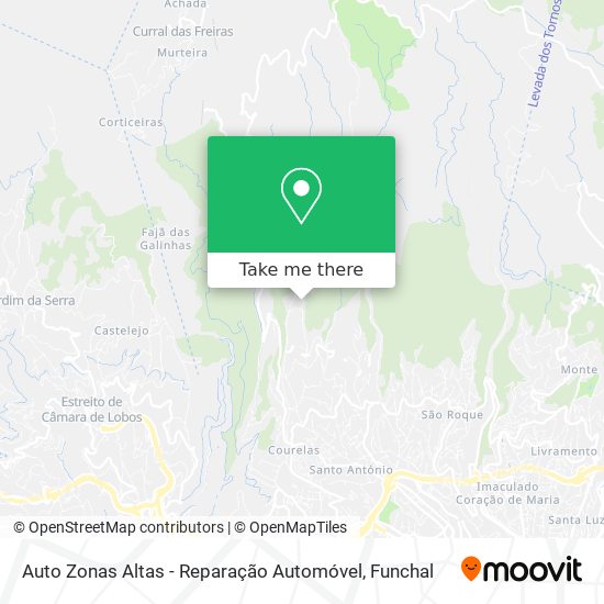 Auto Zonas Altas - Reparação Automóvel mapa