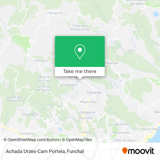 Achada Urzes-Cam Portela mapa