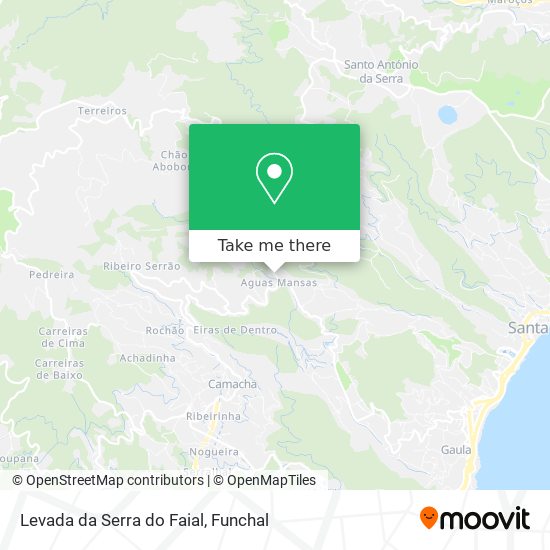 Levada da Serra do Faial map