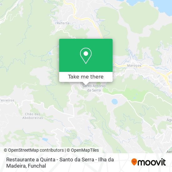 Restaurante a Quinta - Santo da Serra - Ilha da Madeira mapa