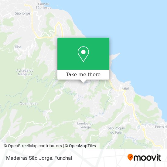 Madeiras São Jorge map