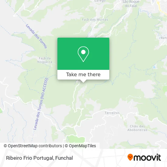 Ribeiro Frio Portugal map