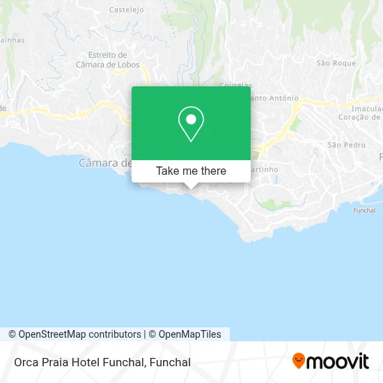 Orca Praia Hotel Funchal map