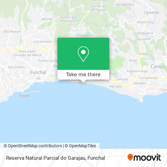 Reserva Natural Parcial do Garajau mapa