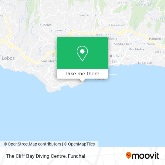 The Cliff Bay Diving Centre map