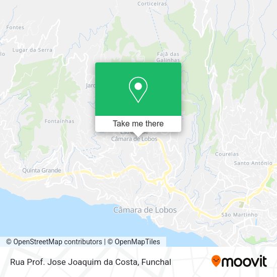 Rua Prof. Jose Joaquim da Costa mapa