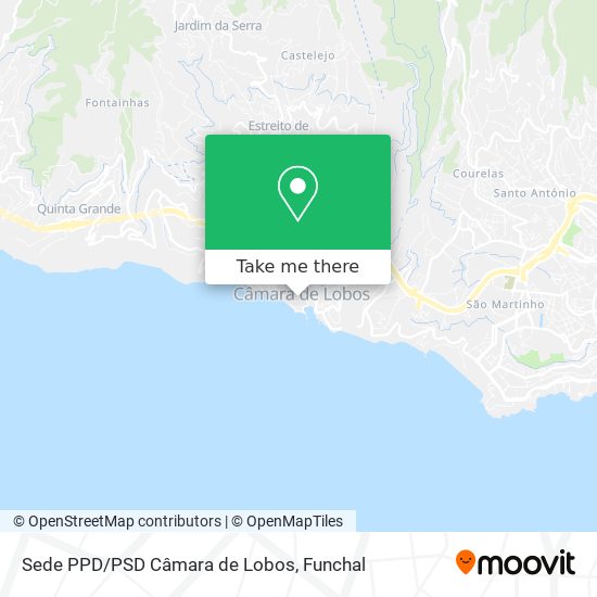Sede PPD/PSD Câmara de Lobos map