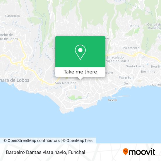 Barbeiro Dantas vista navio map