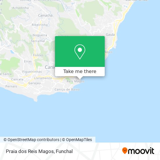 Praia dos Reis Magos mapa