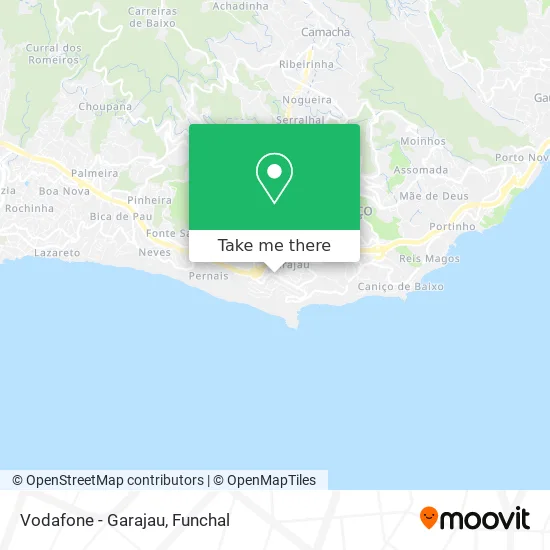 Vodafone - Garajau map