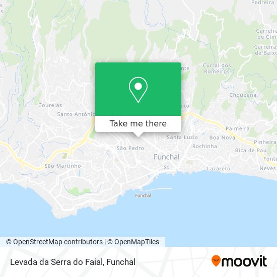 Levada da Serra do Faial mapa