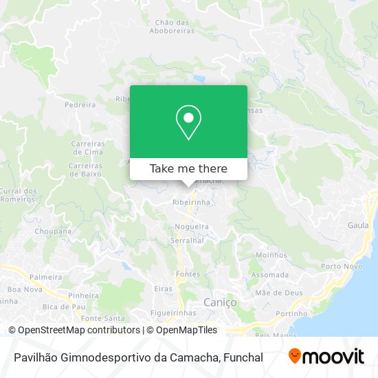 Pavilhão Gimnodesportivo da Camacha mapa