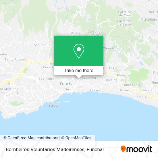 Bombeiros Voluntarios Madeirenses map