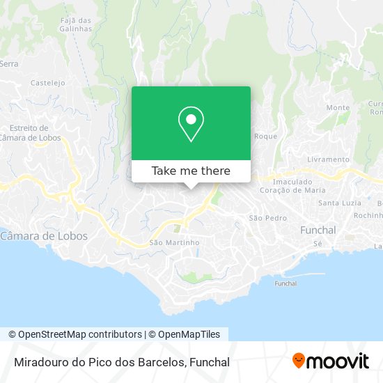 Miradouro do Pico dos Barcelos mapa