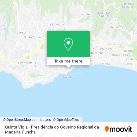 Quinta Vigia - Presidência do Governo Regional da Madeira map