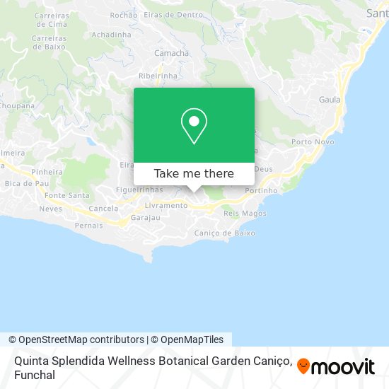 Quinta Splendida Wellness Botanical Garden Caniço map