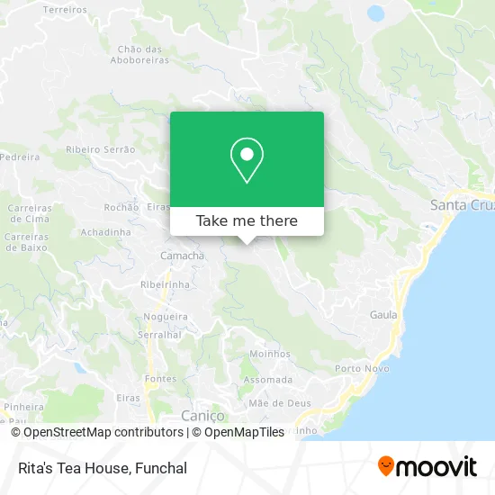 Rita's Tea House map