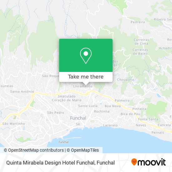 Quinta Mirabela Design Hotel Funchal mapa
