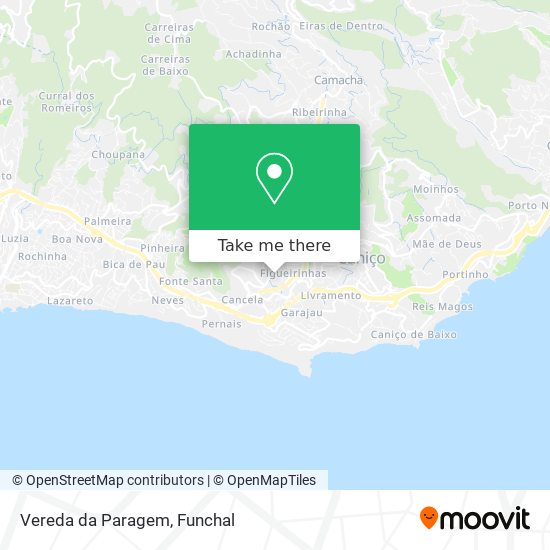 Vereda da Paragem mapa