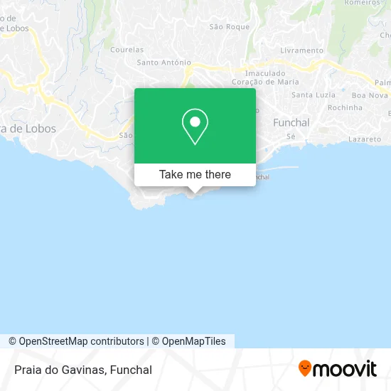Praia do Gavinas map