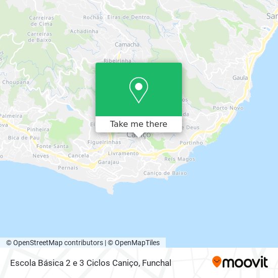 Escola Básica 2 e 3 Ciclos Caniço map