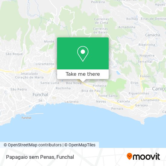 Papagaio sem Penas mapa