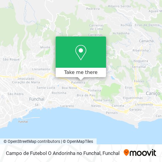 Campo de Futebol O Andorinha no Funchal map