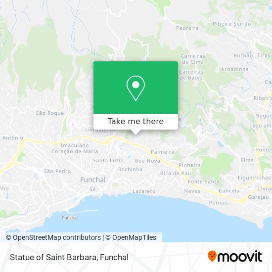 Statue of Saint Barbara map