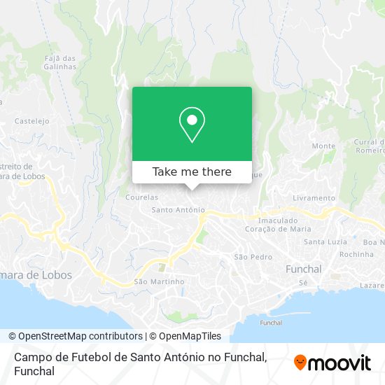 Campo de Futebol de Santo António no Funchal map