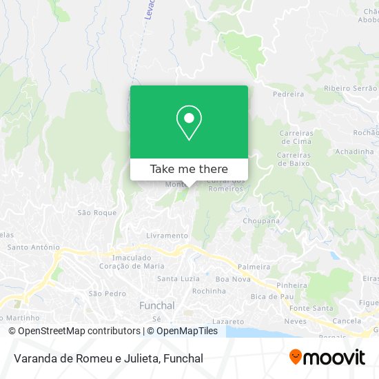Varanda de Romeu e Julieta mapa