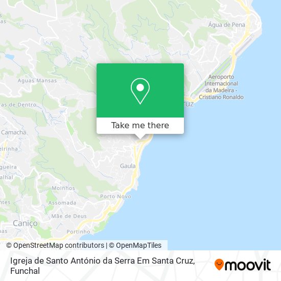 Igreja de Santo António da Serra Em Santa Cruz mapa