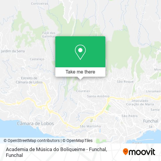 Academia de Música do Boliqueime - Funchal mapa