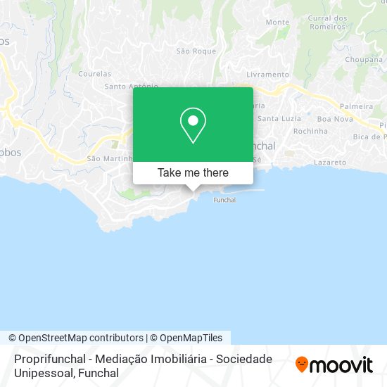 Proprifunchal - Mediação Imobiliária - Sociedade Unipessoal map