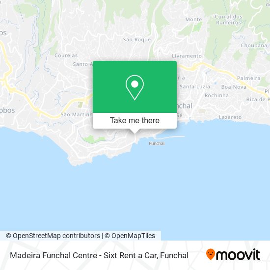 Madeira Funchal Centre - Sixt Rent a Car map