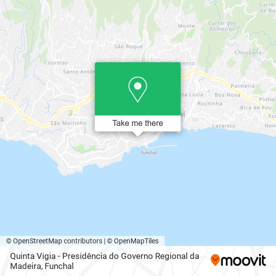 Quinta Vigia - Presidência do Governo Regional da Madeira mapa