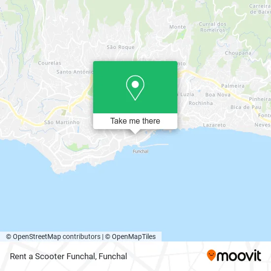 Rent a Scooter Funchal map