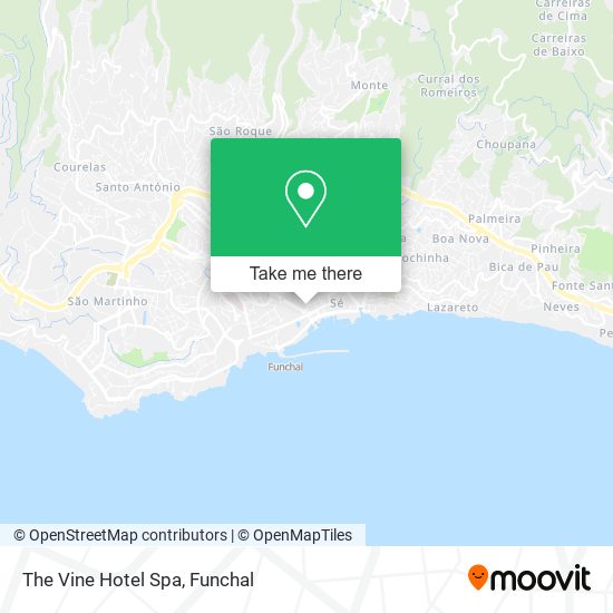 The Vine Hotel Spa map